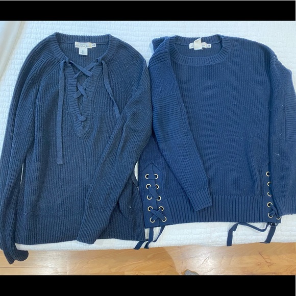 Two navy H&M sweaters - Picture 1 of 5